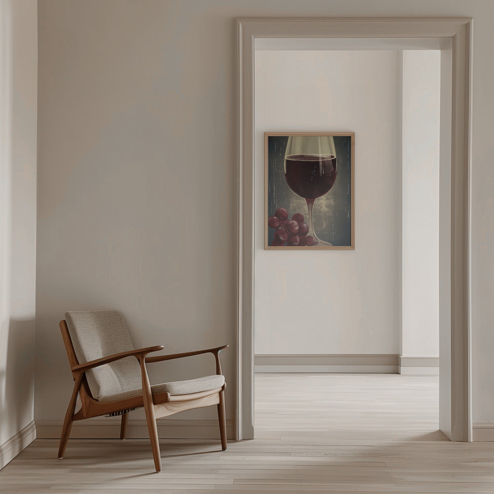 Red Red Wine No 1 - Stretched Canvas, Poster or Fine Art Print I Heart Wall Art