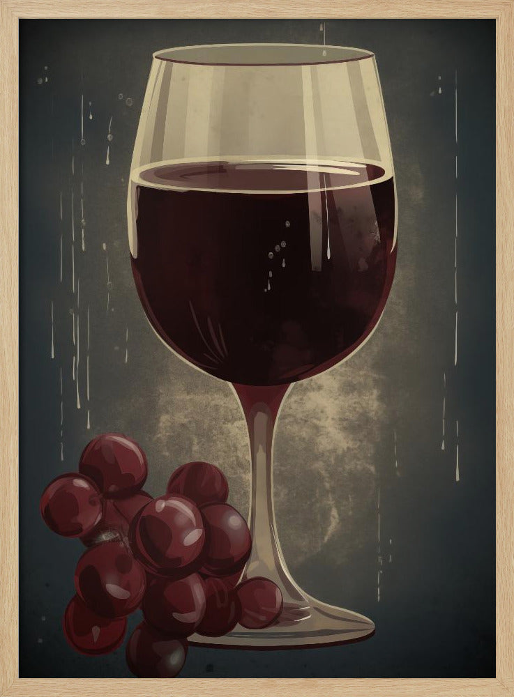 Red Red Wine No 1 - Stretched Canvas, Poster or Fine Art Print I Heart Wall Art