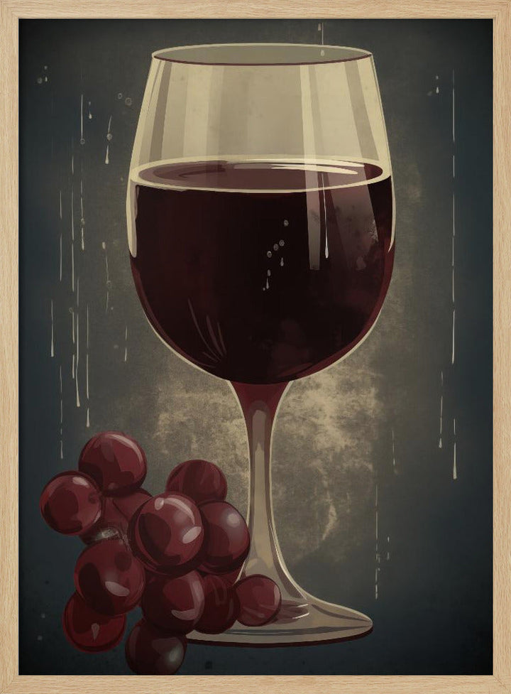Red Red Wine No 1 - Stretched Canvas, Poster or Fine Art Print I Heart Wall Art