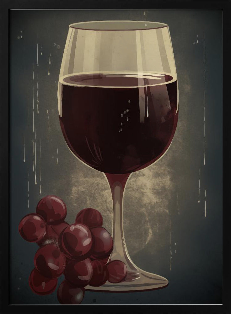 Red Red Wine No 1 - Stretched Canvas, Poster or Fine Art Print I Heart Wall Art