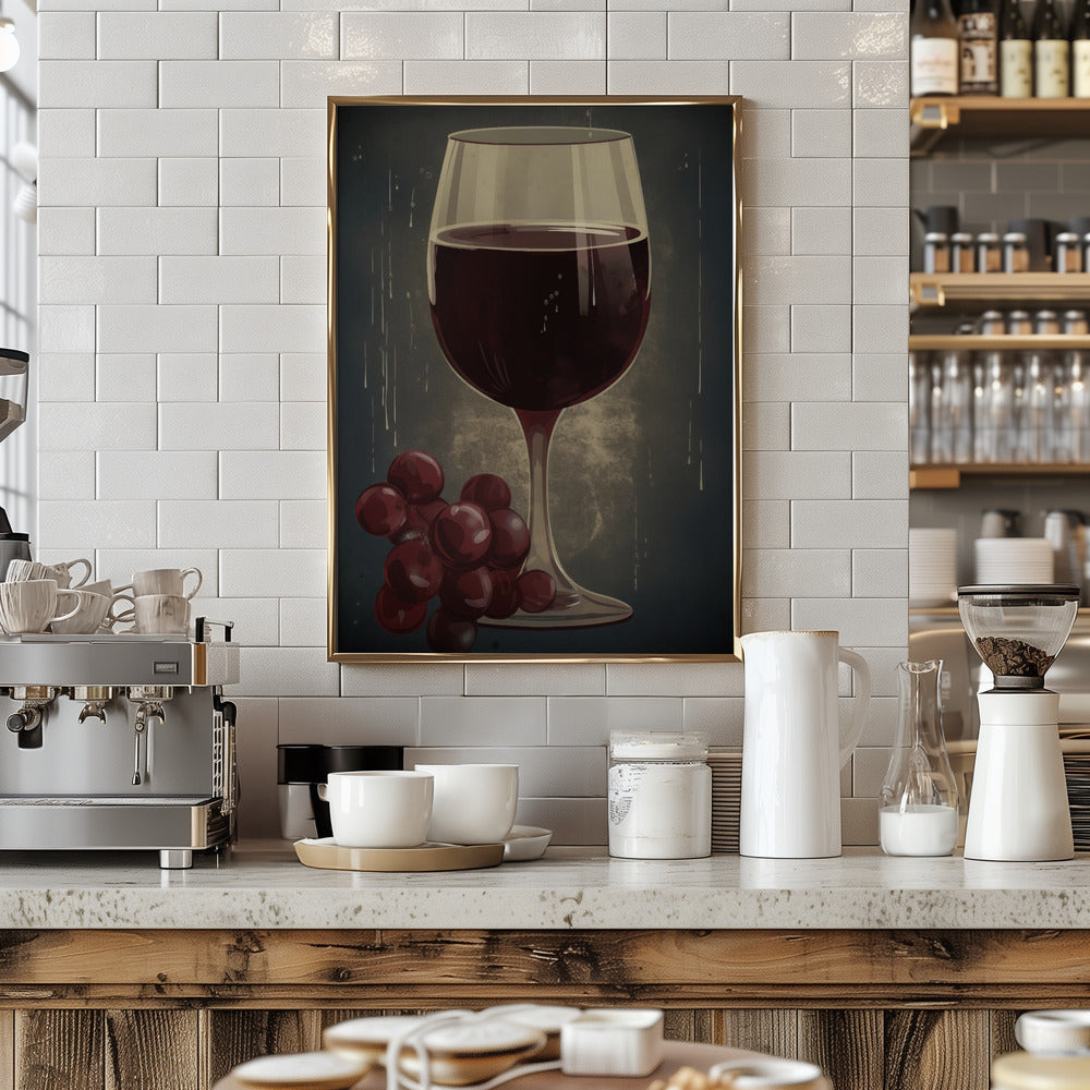 Red Red Wine No 1 - Stretched Canvas, Poster or Fine Art Print I Heart Wall Art
