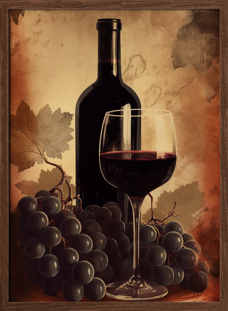 Red Red Wine No 2 - Stretched Canvas, Poster or Fine Art Print I Heart Wall Art
