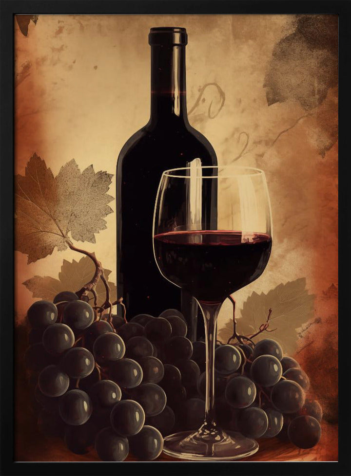 Red Red Wine No 2 - Stretched Canvas, Poster or Fine Art Print I Heart Wall Art
