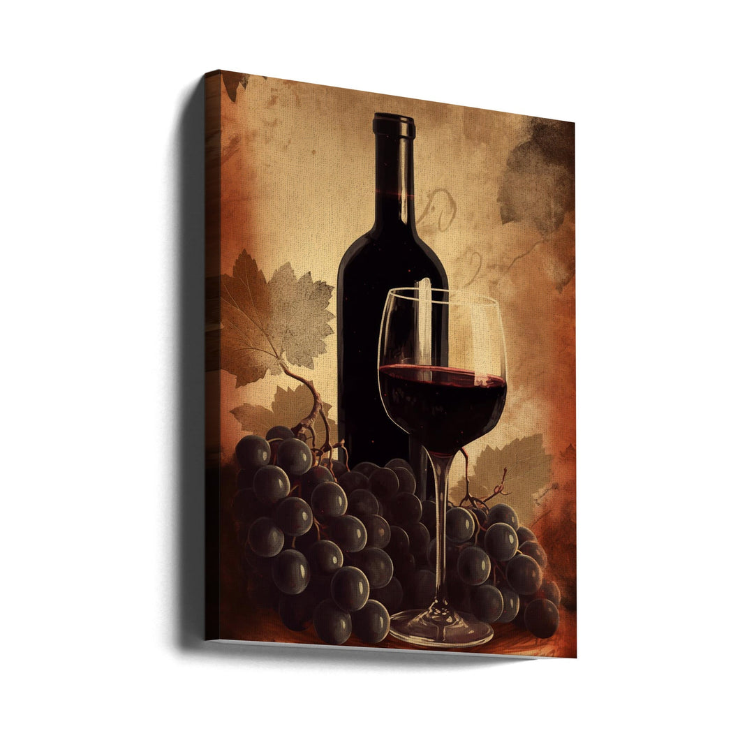 Red Red Wine No 2 - Stretched Canvas, Poster or Fine Art Print I Heart Wall Art
