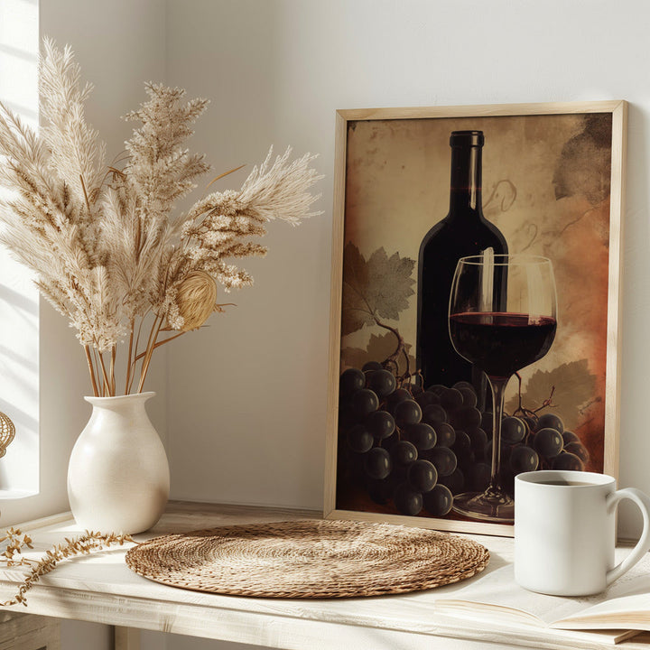 Red Red Wine No 2 - Stretched Canvas, Poster or Fine Art Print I Heart Wall Art