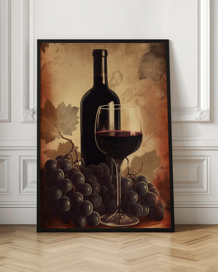 Red Red Wine No 2 - Stretched Canvas, Poster or Fine Art Print I Heart Wall Art
