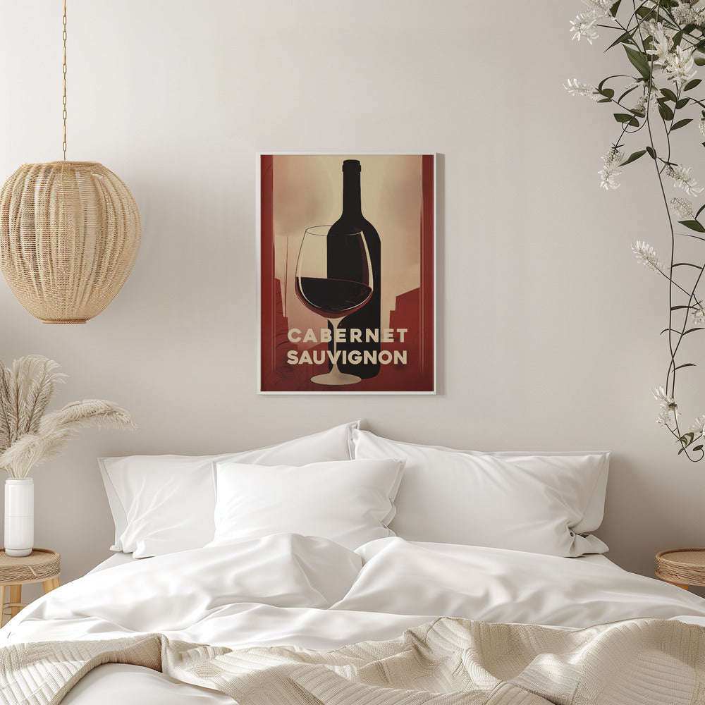 Red Red Wine No 3 - Stretched Canvas, Poster or Fine Art Print I Heart Wall Art
