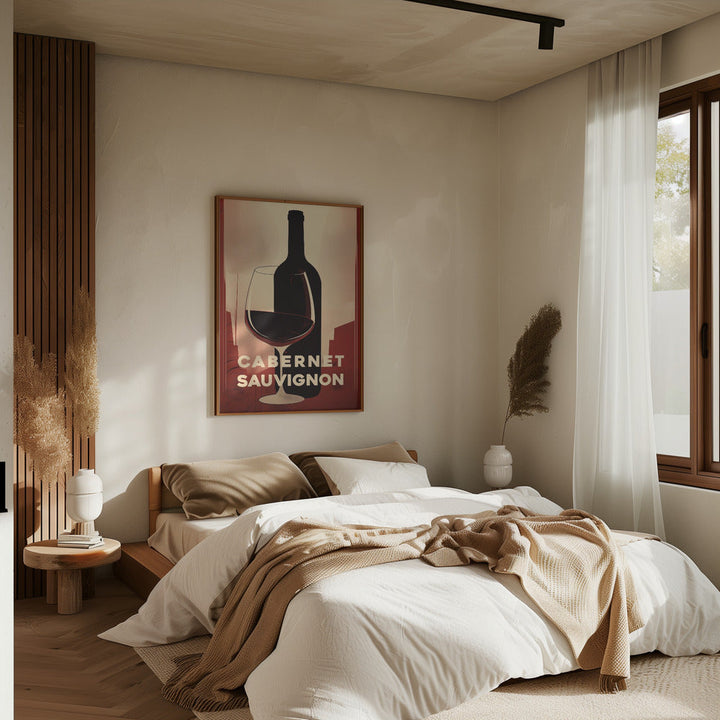 Red Red Wine No 3 - Stretched Canvas, Poster or Fine Art Print I Heart Wall Art