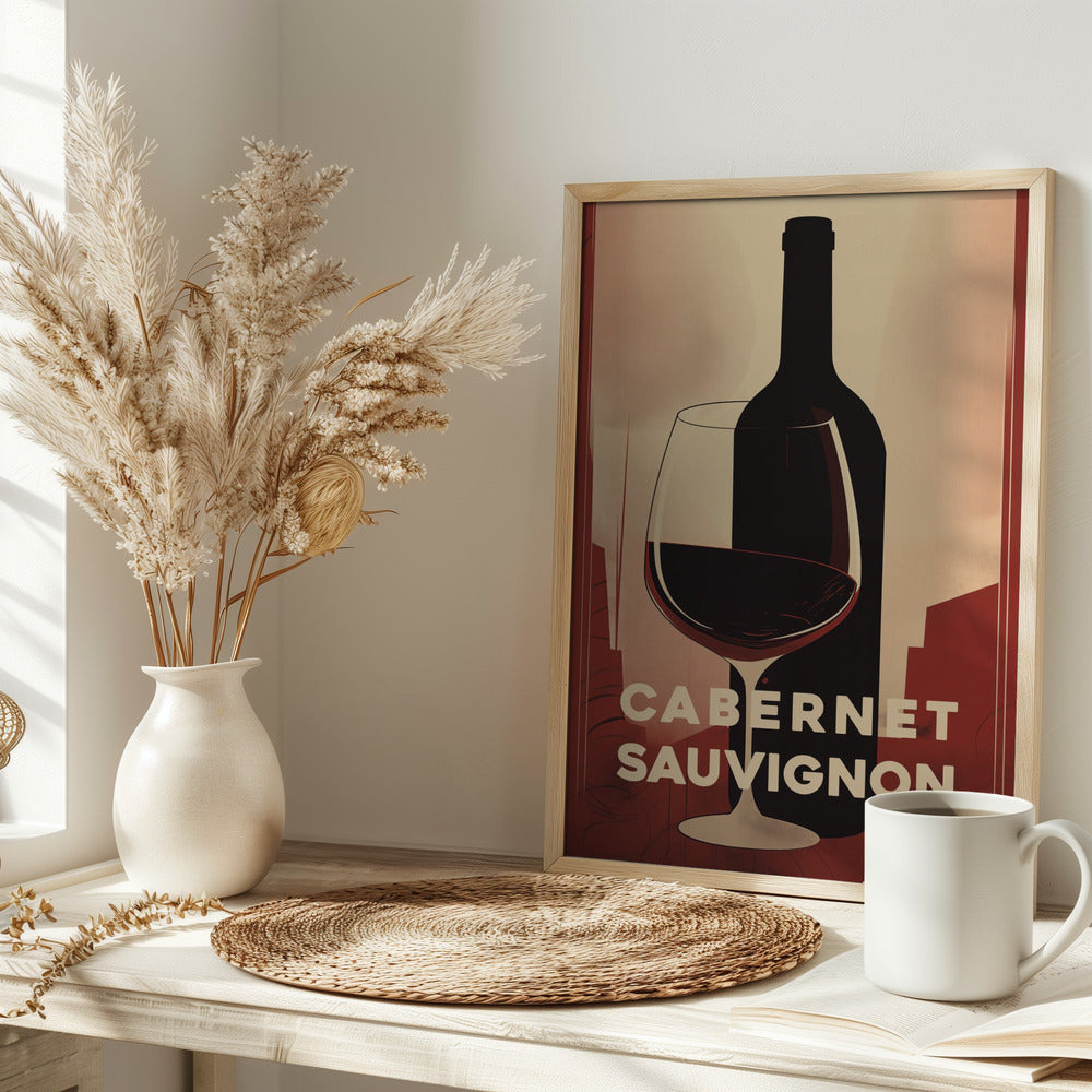 Red Red Wine No 3 - Stretched Canvas, Poster or Fine Art Print I Heart Wall Art