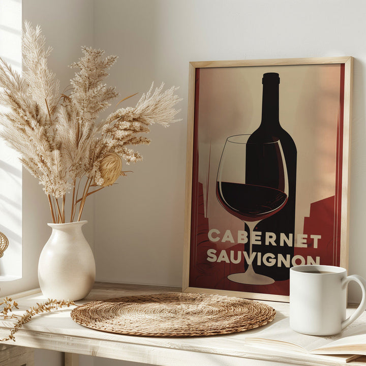Red Red Wine No 3 - Stretched Canvas, Poster or Fine Art Print I Heart Wall Art