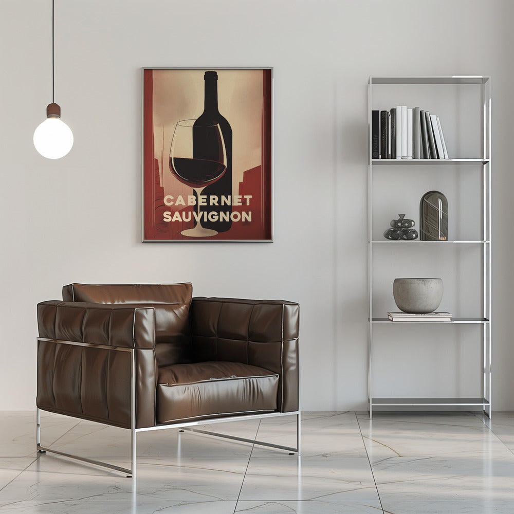Red Red Wine No 3 - Stretched Canvas, Poster or Fine Art Print I Heart Wall Art