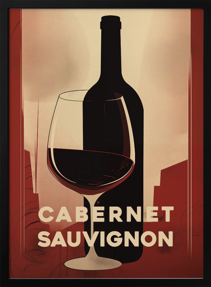 Red Red Wine No 3 - Stretched Canvas, Poster or Fine Art Print I Heart Wall Art