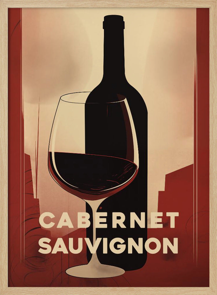 Red Red Wine No 3 - Stretched Canvas, Poster or Fine Art Print I Heart Wall Art