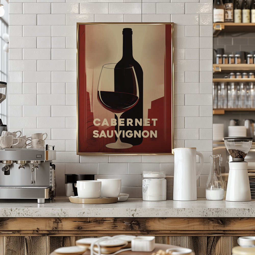 Red Red Wine No 3 - Stretched Canvas, Poster or Fine Art Print I Heart Wall Art
