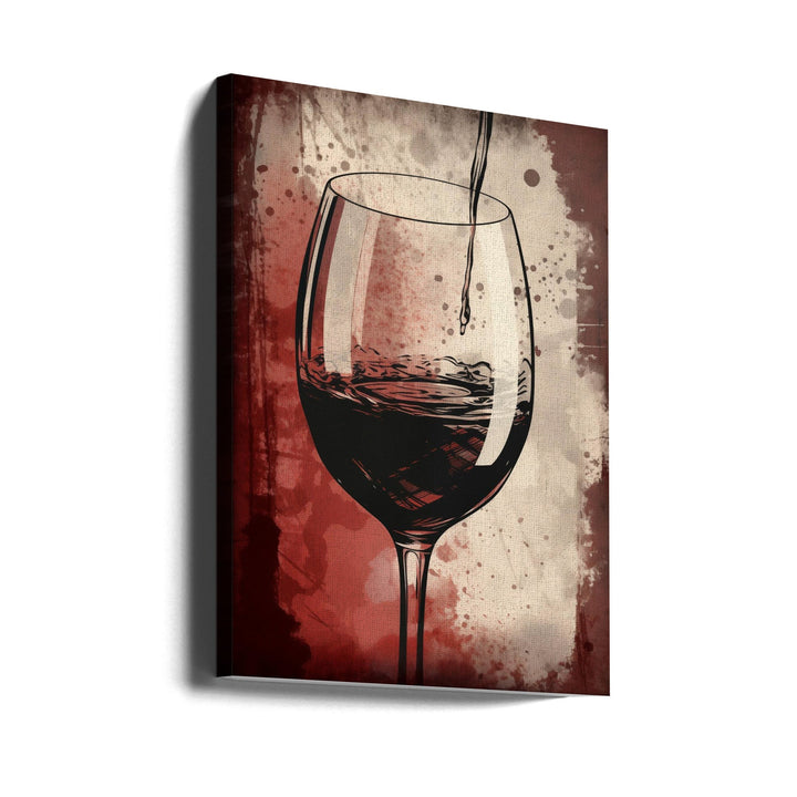 Red Red Wine No 5 - Stretched Canvas, Poster or Fine Art Print I Heart Wall Art