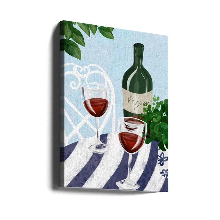 Red wine under the tree - Stretched Canvas, Poster or Fine Art Print I Heart Wall Art