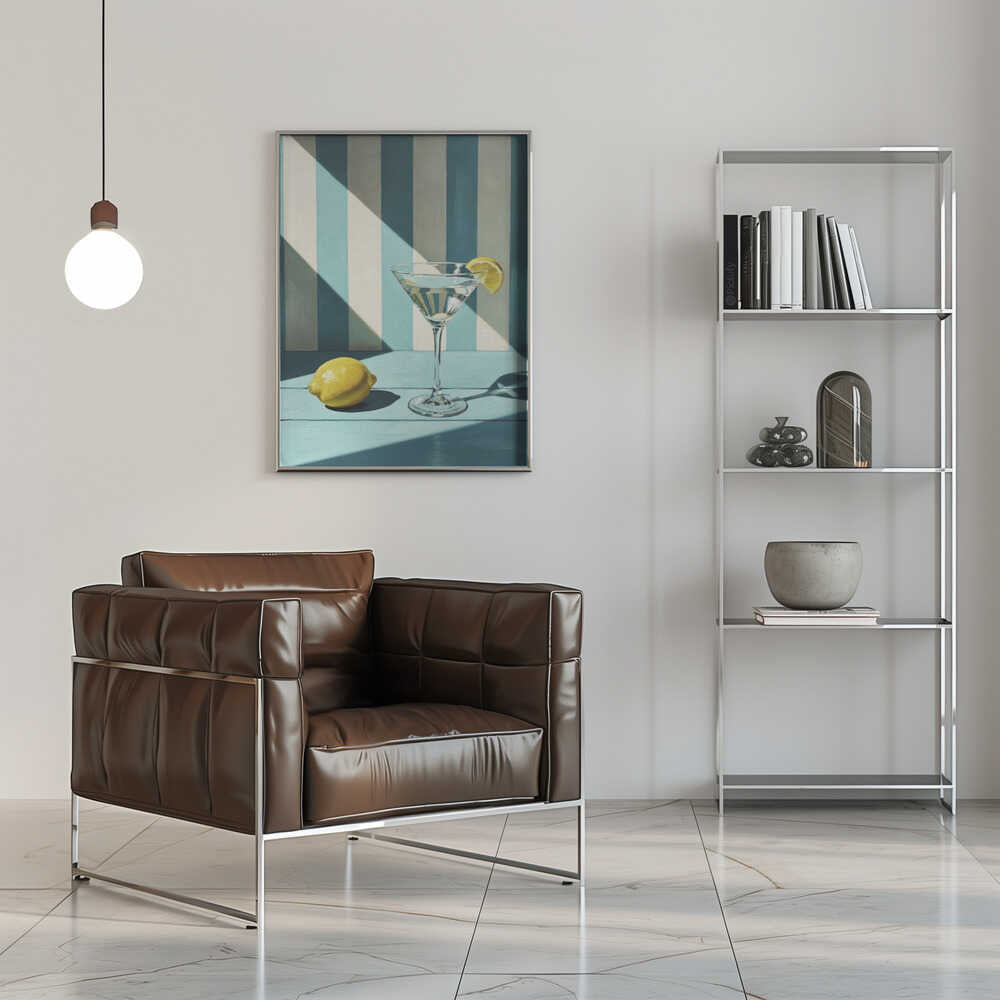 Refreshing Martini Stripes - Stretched Canvas, Poster or Fine Art Print - I Heart Wall Art - Poster Print, Canvas Print or Framed Art Print