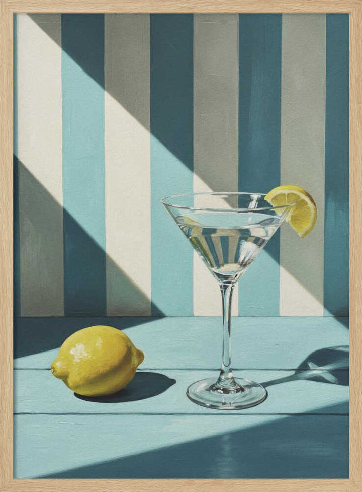 Refreshing Martini Stripes - Stretched Canvas, Poster or Fine Art Print - I Heart Wall Art - Poster Print, Canvas Print or Framed Art Print