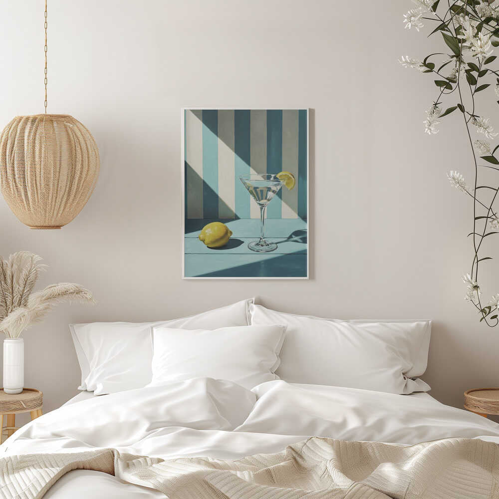 Refreshing Martini Stripes - Stretched Canvas, Poster or Fine Art Print - I Heart Wall Art - Poster Print, Canvas Print or Framed Art Print