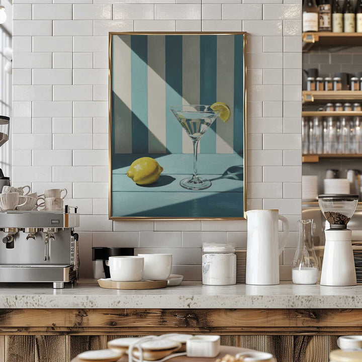 Refreshing Martini Stripes - Stretched Canvas, Poster or Fine Art Print - I Heart Wall Art - Poster Print, Canvas Print or Framed Art Print