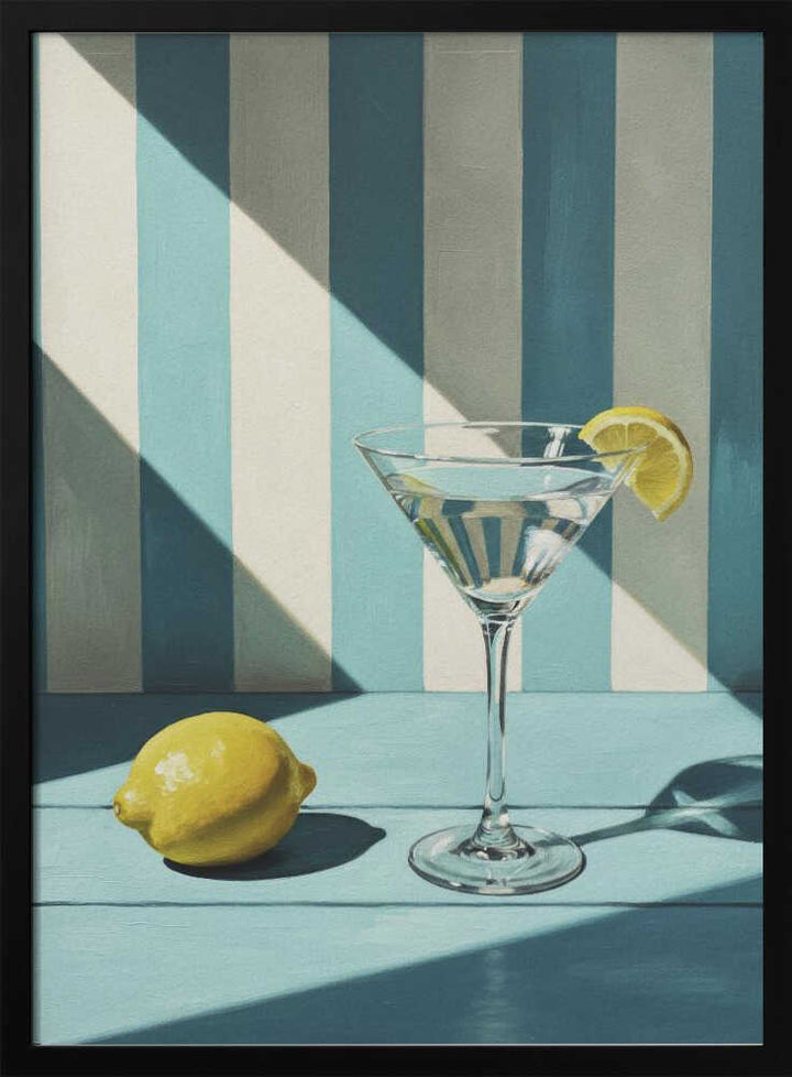 Refreshing Martini Stripes - Stretched Canvas, Poster or Fine Art Print - I Heart Wall Art - Poster Print, Canvas Print or Framed Art Print