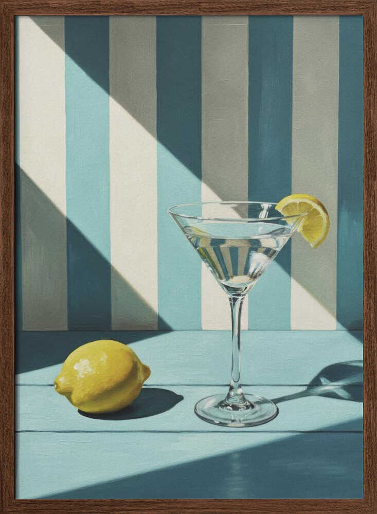 Refreshing Martini Stripes - Stretched Canvas, Poster or Fine Art Print - I Heart Wall Art - Poster Print, Canvas Print or Framed Art Print