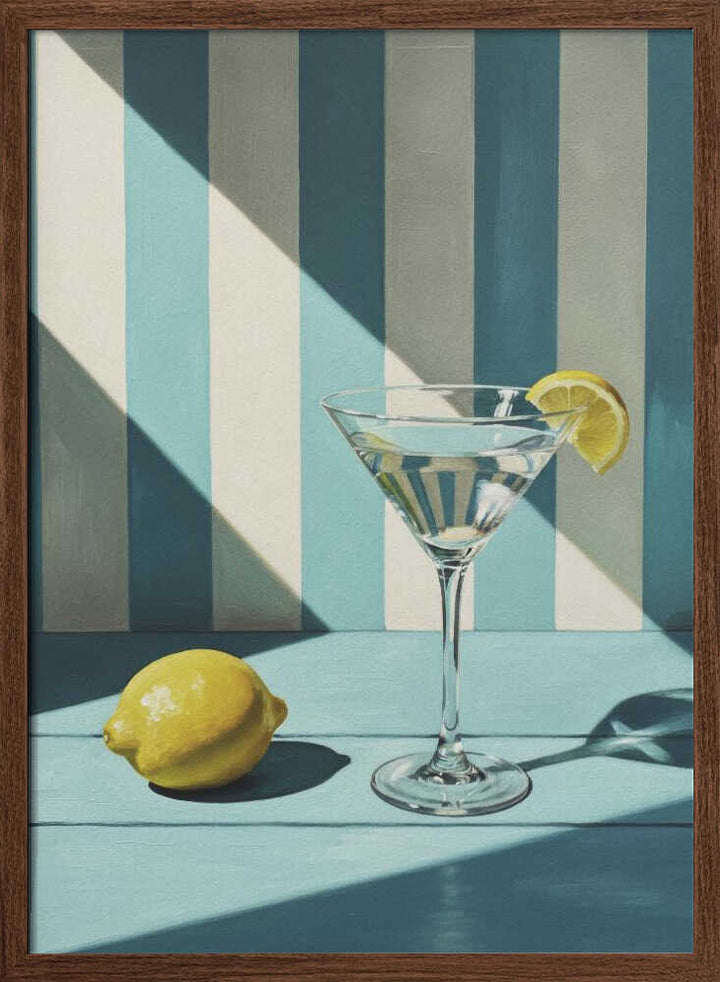 Refreshing Martini Stripes - Stretched Canvas, Poster or Fine Art Print - I Heart Wall Art - Poster Print, Canvas Print or Framed Art Print