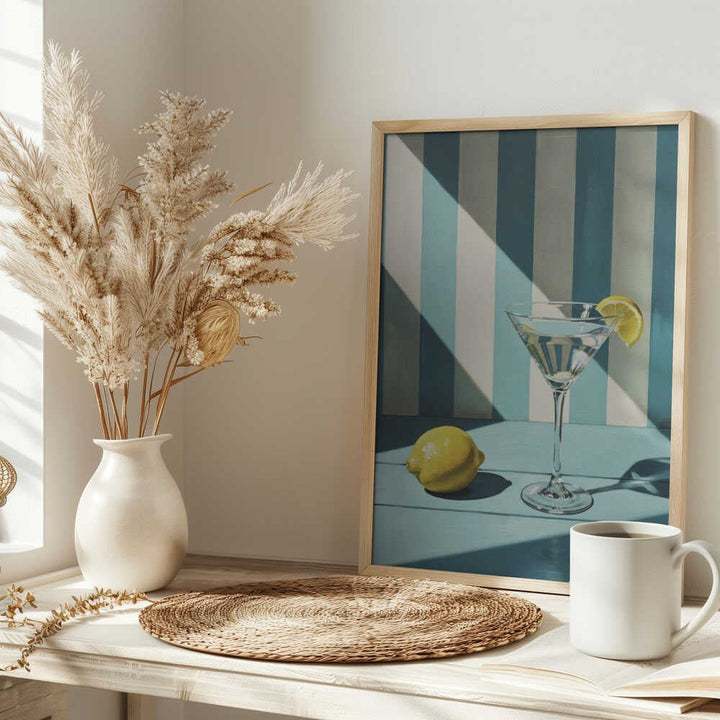 Refreshing Martini Stripes - Stretched Canvas, Poster or Fine Art Print - I Heart Wall Art - Poster Print, Canvas Print or Framed Art Print