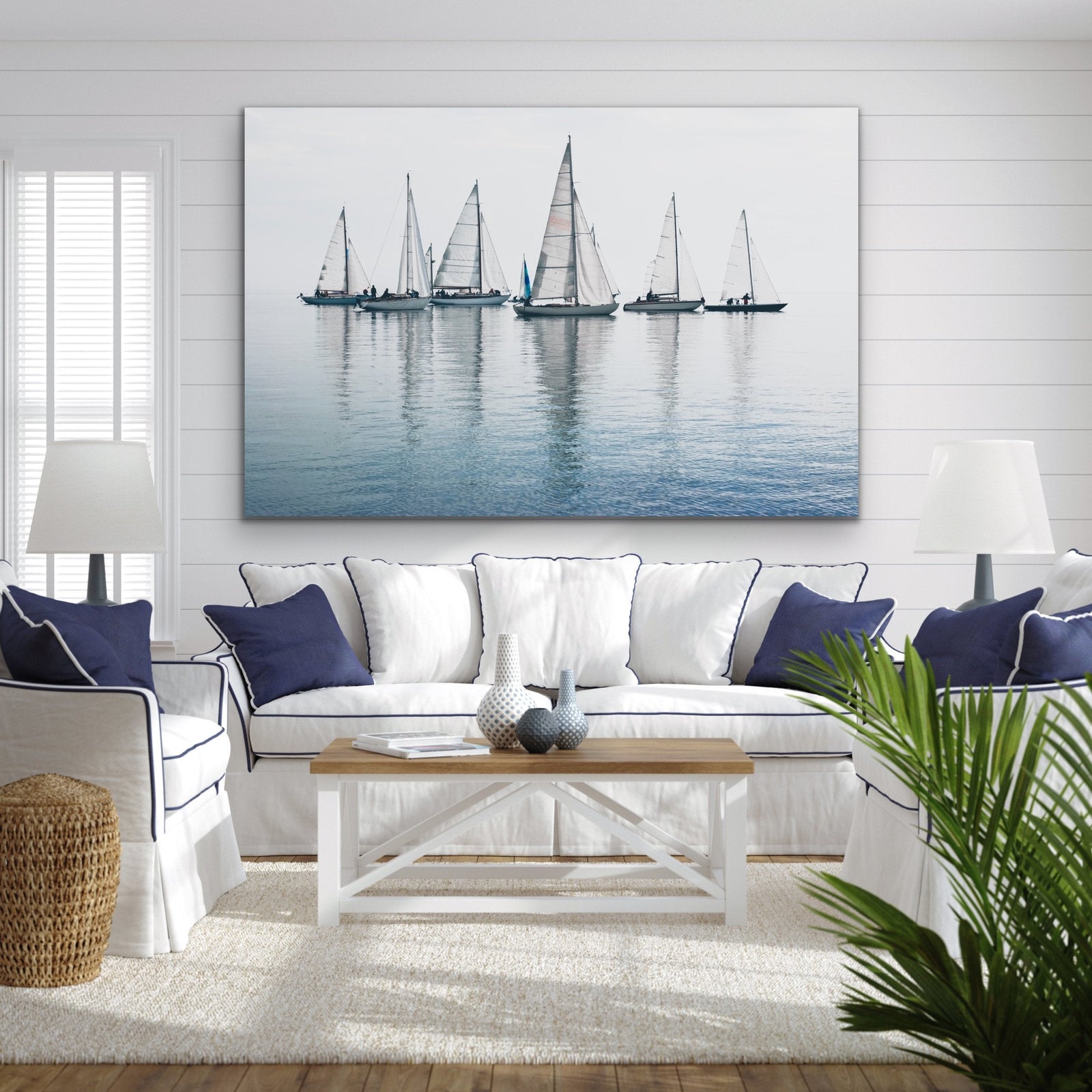 Regatta - Sailing Yacht Race Wall Art Print  Photograph Stretched Canvas Wall Art - I Heart Wall Art