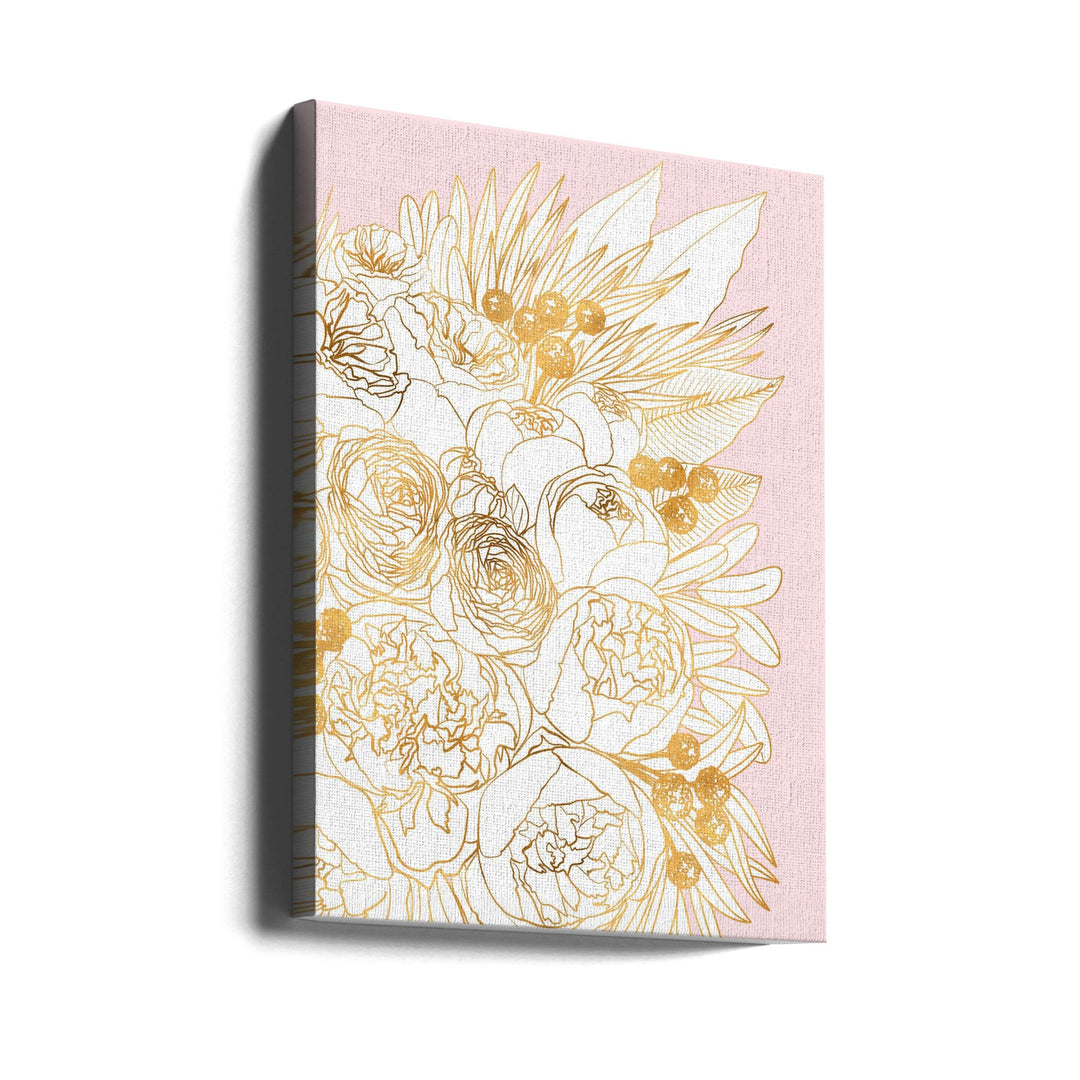 Rekha floral art pair (right) - Stretched Canvas, Poster or Fine Art Print I Heart Wall Art