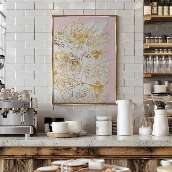 Rekha floral art pair (right) - Stretched Canvas, Poster or Fine Art Print I Heart Wall Art