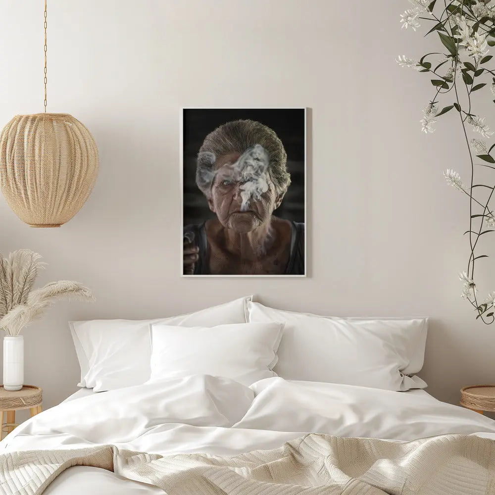 Relishing my cigar - Stretched Canvas, Poster or Fine Art Print I Heart Wall Art