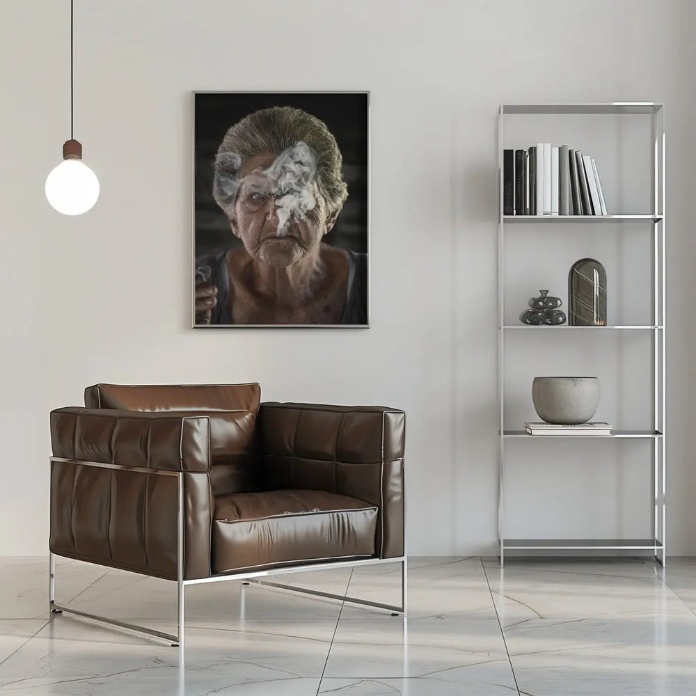 Relishing my cigar - Stretched Canvas, Poster or Fine Art Print I Heart Wall Art