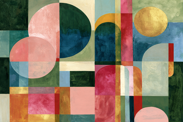 xxxx by IHeartStudio - Colourful Geometric Canvas Print