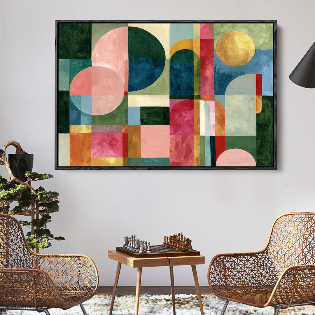 xxxx by IHeartStudio - Colourful Geometric Canvas Print