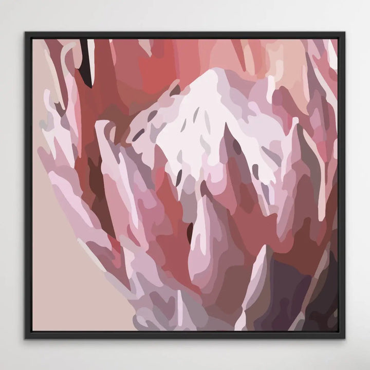 Remember Me - Pink Protea Floral Print Artwork On Paper Or Canvas - I Heart Wall Art