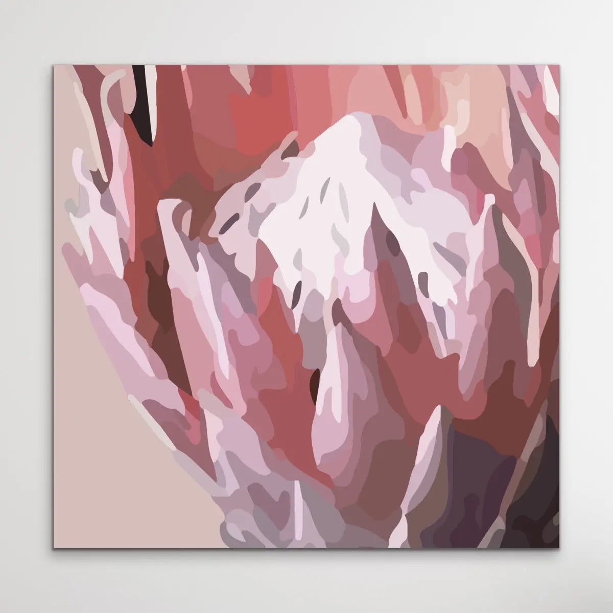 Remember Me - Pink Protea Floral Print Artwork On Paper Or Canvas - I Heart Wall Art