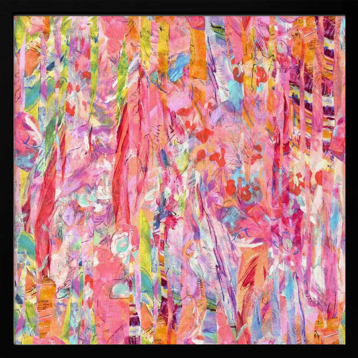 Repeatpattern Hotpinkgoddess Vibrant2 - Square Stretched Canvas, Poster or Fine Art Print - I Heart Wall Art - Poster Print, Canvas Print or Framed Art Print