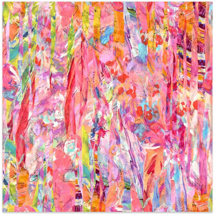 Repeatpattern Hotpinkgoddess Vibrant2 - Square Stretched Canvas, Poster or Fine Art Print - I Heart Wall Art - Poster Print, Canvas Print or Framed Art Print