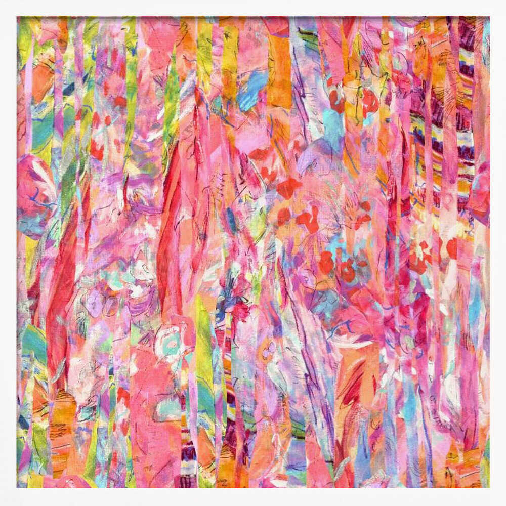 Repeatpattern Hotpinkgoddess Vibrant2 - Square Stretched Canvas, Poster or Fine Art Print - I Heart Wall Art - Poster Print, Canvas Print or Framed Art Print