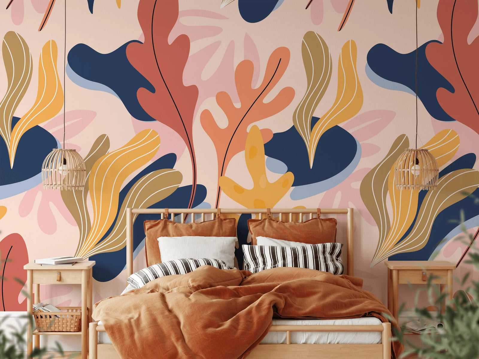 Retro Adventure Wallpaper - Geometric Retro Vintage Style Wallpaper I Heart Wall Art Australia 