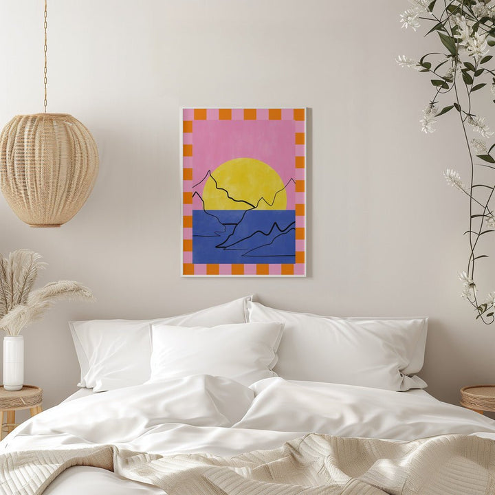 Retro Horizon Glow - Stretched Canvas, Poster or Fine Art Print - I Heart Wall Art - Poster Print, Canvas Print or Framed Art Print