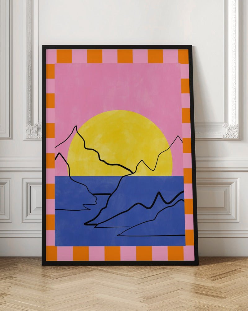 Retro Horizon Glow - Stretched Canvas, Poster or Fine Art Print - I Heart Wall Art - Poster Print, Canvas Print or Framed Art Print