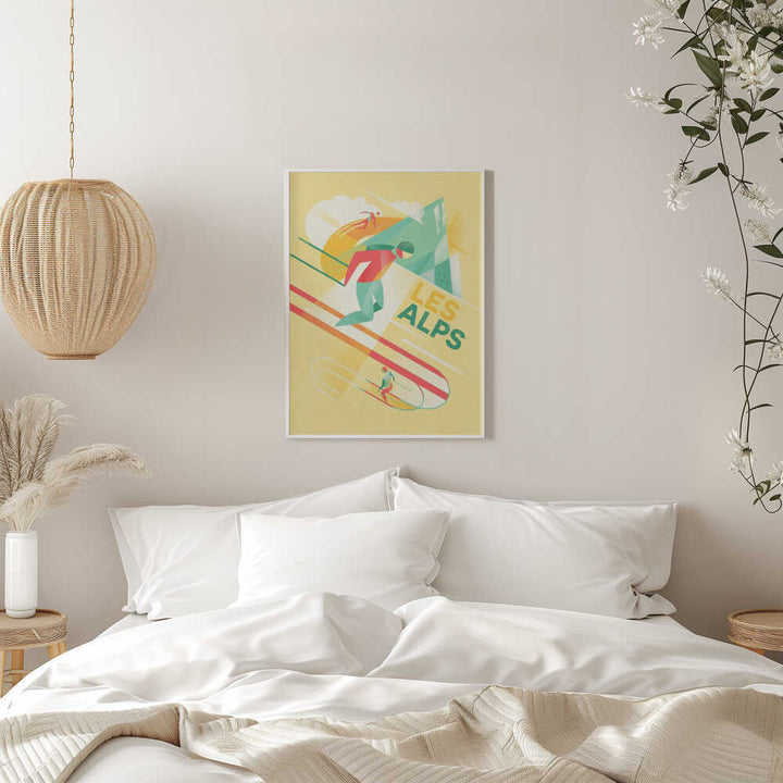 Retro Ski - Stretched Canvas, Poster or Fine Art Print - I Heart Wall Art - Poster Print, Canvas Print or Framed Art Print