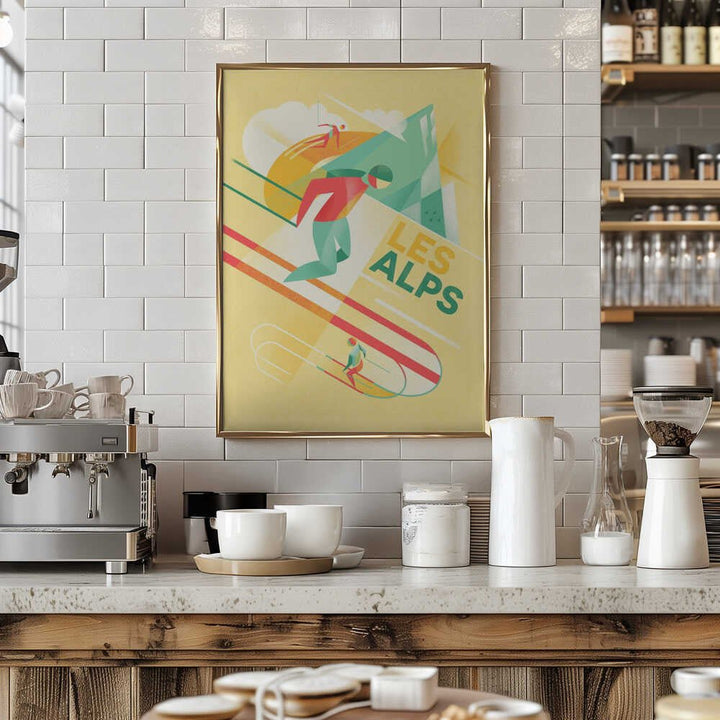 Retro Ski - Stretched Canvas, Poster or Fine Art Print - I Heart Wall Art - Poster Print, Canvas Print or Framed Art Print