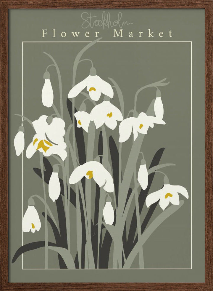 Reworked Flower Market Stockholm Snowdrop - Stretched Canvas, Poster or Fine Art Print I Heart Wall Art