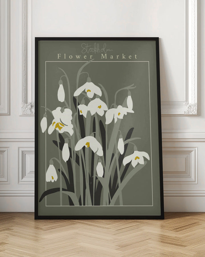 Reworked Flower Market Stockholm Snowdrop - Stretched Canvas, Poster or Fine Art Print I Heart Wall Art