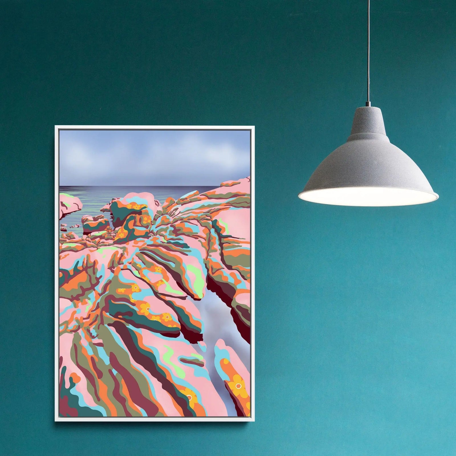 Ribbon Rocks  By Unratio - Stretched Canvas Print or Framed Fine Art Print - Artwork I Heart Wall Art Australia 