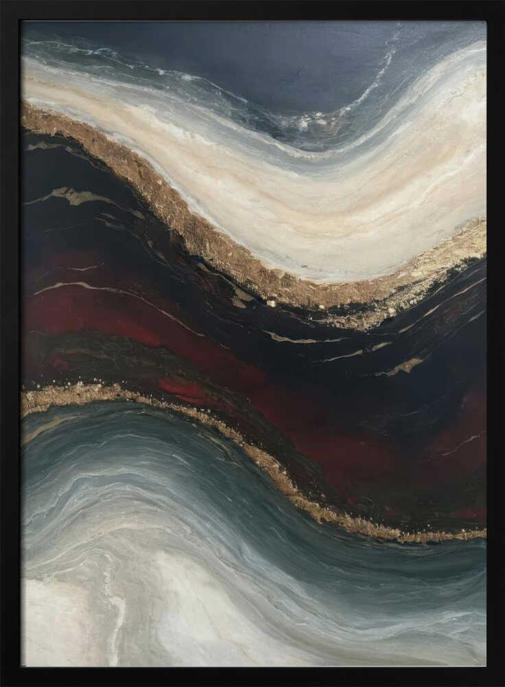 Rich Gold Current - Stretched Canvas, Poster or Fine Art Print - I Heart Wall Art - Poster Print, Canvas Print or Framed Art Print