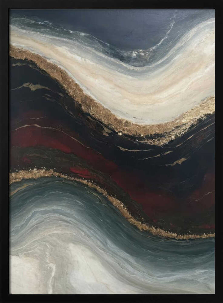 Rich Gold Current - Stretched Canvas, Poster or Fine Art Print - I Heart Wall Art - Poster Print, Canvas Print or Framed Art Print